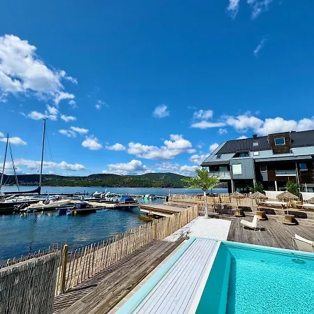 Waterfront Apartment, Balcony, Beach, Near Oslo Apartman Askjer